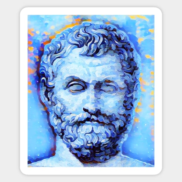 Thales of Miletus Portrait | Thales of Miletus Artwork | Thales of Miletus 14 Sticker by JustLit